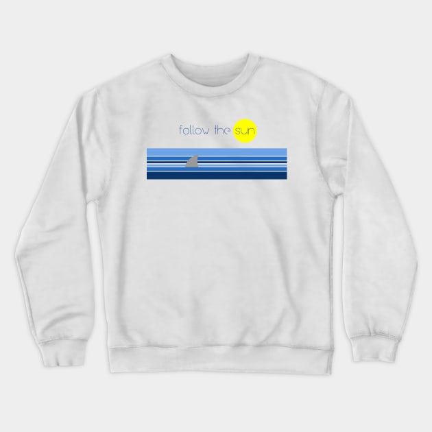 Follow the Sun Crewneck Sweatshirt by YellowMadCat